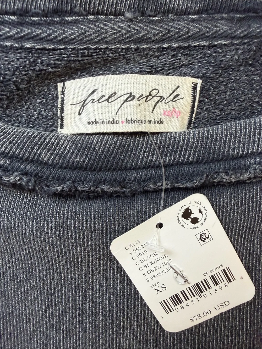 Free People Conrad Pullover Black XS NWT - Picture 11 of 13